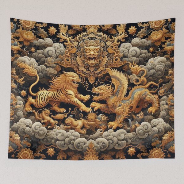 Item preview,   Lion vsTiger Traditional Chinese Painting designed and sold by Yas_oma.
