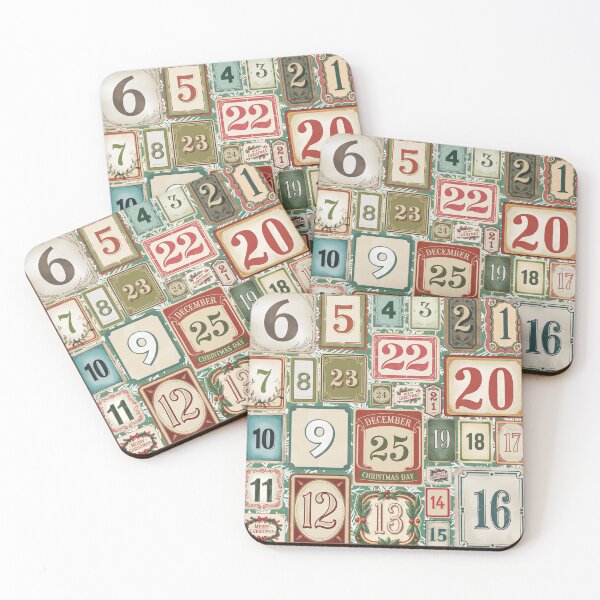 Item preview, Vintage Christmas Advent Calendar Numbers designed and sold by SparkSpiral.