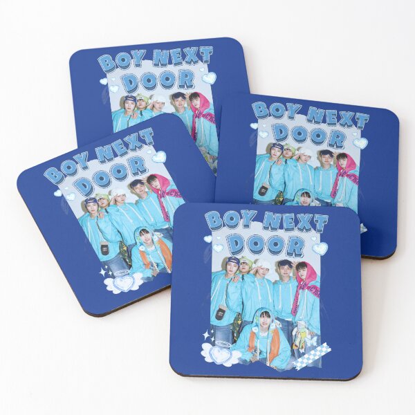 Item preview, Cute BOY NEXT DOOR Collage: Blue Kpop Vibes designed and sold by AJUNICE STUDIO.