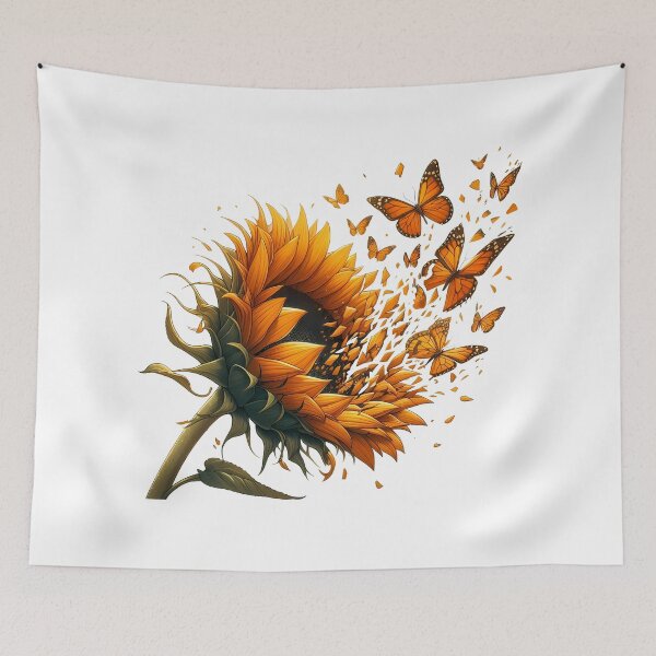 Item preview, Sunflower Transforming into Butterflies designed and sold by MuttsDesigns.
