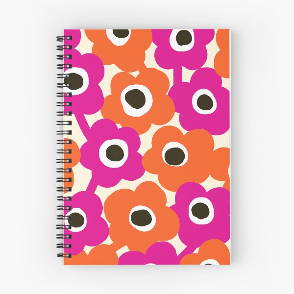 Item preview, Iconic Abstract Retro Scandinavian Flowers in Pink and Orange designed and sold by Deutschic.