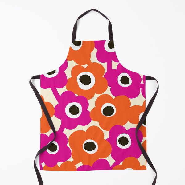 Item preview, Iconic Abstract Retro Scandinavian Flowers in Pink and Orange designed and sold by Deutschic.