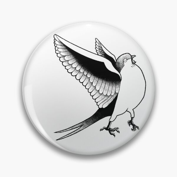 Item preview, B&W Squawking Sparrow designed and sold by crucigerglobus.