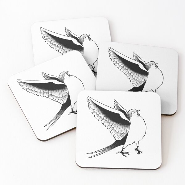 Item preview, B&W Squawking Sparrow designed and sold by crucigerglobus.