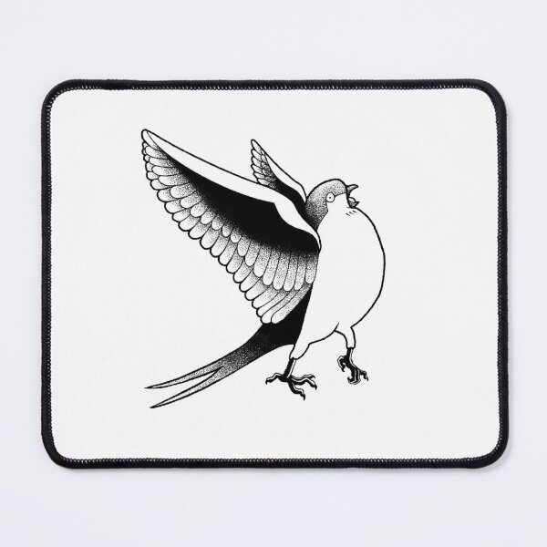 Item preview, B&W Squawking Sparrow designed and sold by crucigerglobus.