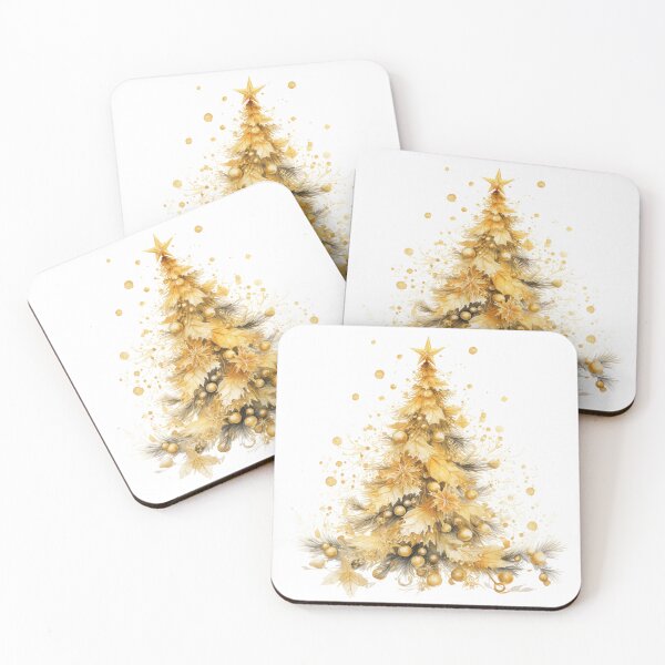 Item preview, Golden Christmas tree designed and sold by Rompecabezas.