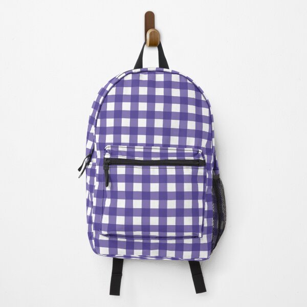 Item preview, Bright Blue Gingham in White and Purple designed and sold by ModdiesColors.