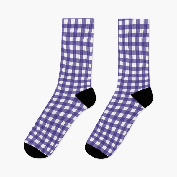 Item preview, Bright Blue Gingham in White and Purple designed and sold by ModdiesColors.