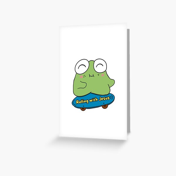 Item preview, Grüner Blob beim Skateboarden designed and sold by HappyBlob.