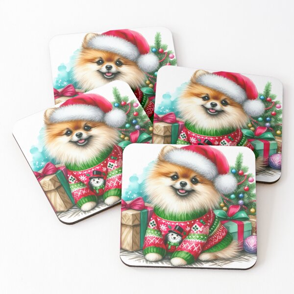 Item preview, Happy Festive Christmas Pomeranian Surrounded By Presents Dog Sweater designed and sold by Star-Fragment.