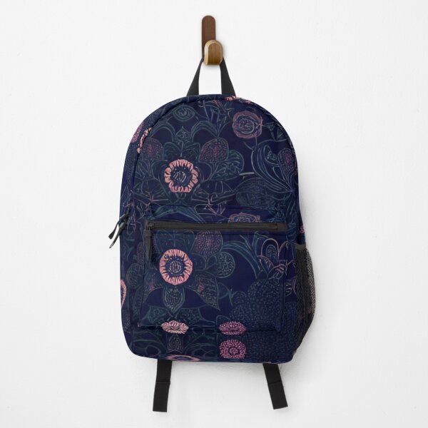Item preview, Rose Gold and Navy Blue Floral Design designed and sold by BubbleGalaxy.