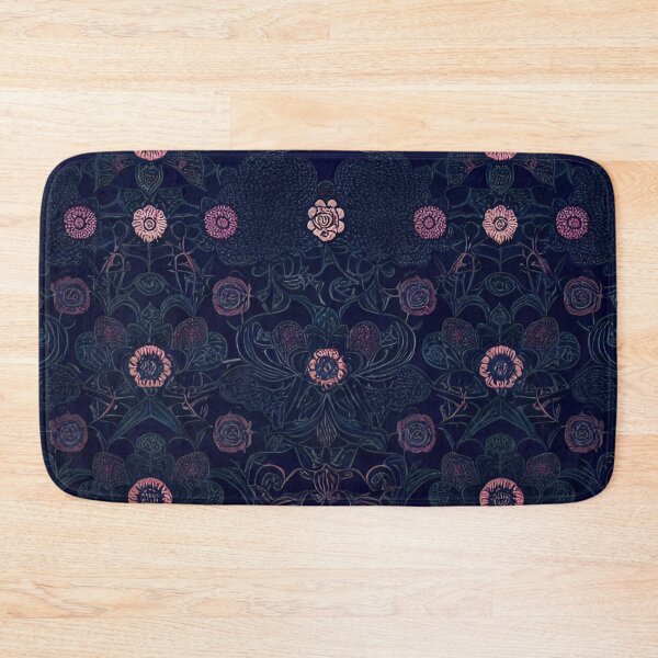 Item preview, Rose Gold and Navy Blue Floral Design designed and sold by BubbleGalaxy.