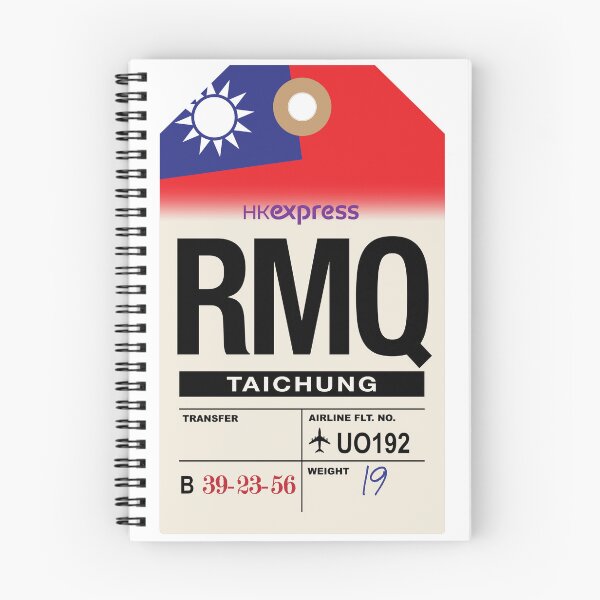 Artikelvorschau, Gepäckanhänger der Fluggesellschaft Taichung (RMQ) Taiwan entworfen und verkauft von travelwitheric.