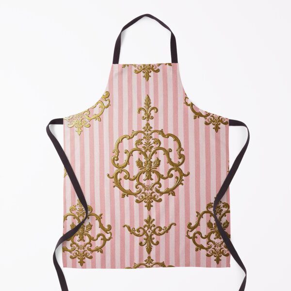 Item preview, Pink & White Stripes With Gold Ombre Damask designed and sold by DesignsByPrnces.