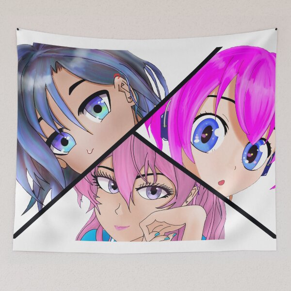 Item preview, Anime girl Trio designed and sold by RobsArtwork.