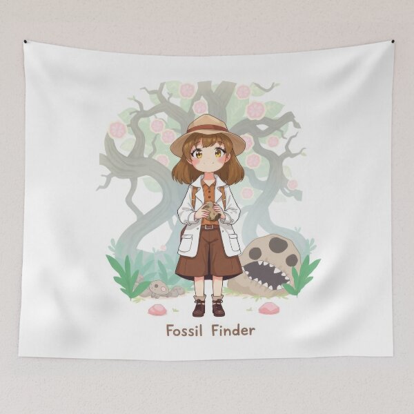Item preview, Fossil Finder: Cute Anime Paleontologist Girl designed and sold by duke818.