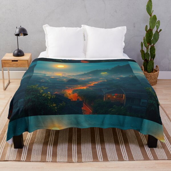 Item preview, Nighttime in Ha Noi – Oil Painting Style Town Landscape Illustration designed and sold by hjian8219.