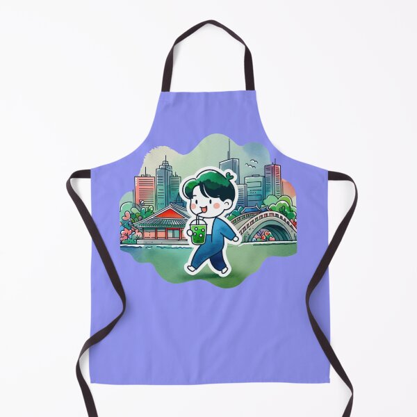 Artikelvorschau, Minimalistischer Aufkleber zum Jinhae Gunhangje Festival – 3D-Skyline von Korea und Retro-Aquarell-Design, entworfen und verkauft von PaintMeWorld.