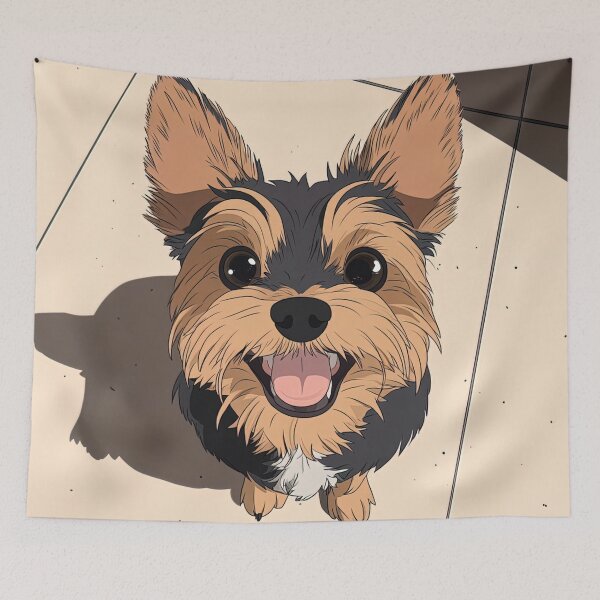 Item preview, Yorkshire Terrier dog | Anime style designed and sold by ComicsFactory.