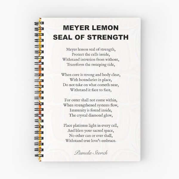 Item preview, Meyer Lemon Seal of Strength Poem Gift Edition designed and sold by Pamela Storch.