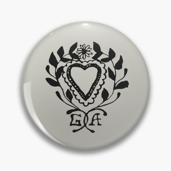 Item preview, GA Heart Lace Daisy Flower Emblem Laurel designed and sold by aestheticqueen.