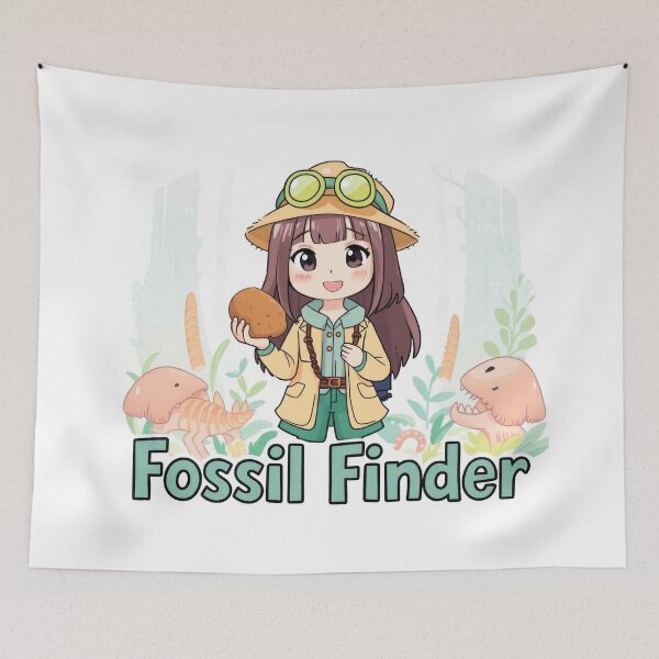 Item preview, Fossil Finder: Cute Anime Paleontologist Girl designed and sold by duke818.