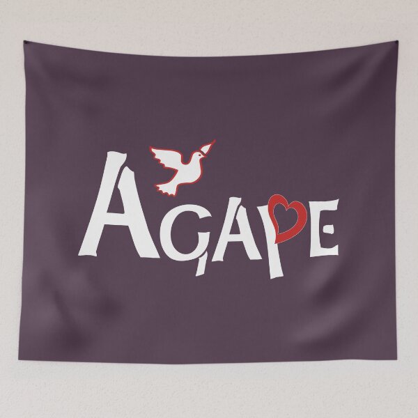 Item preview, Agape In White With Heart and Dove designed and sold by Finfell.