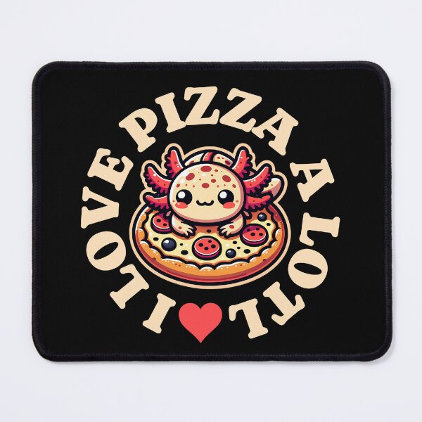 Item preview, Pizza axolotl - food pun designed and sold by EvergreenWhimsy.