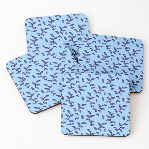 Item preview, blue and purple leaves  designed and sold by Lunasuxxx.