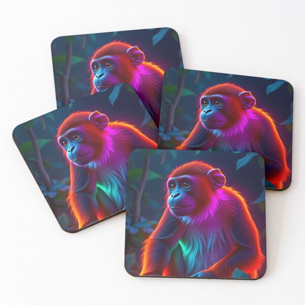 Item preview, Neon Monkey In A Forest #1 designed and sold by PrismaticDrive.