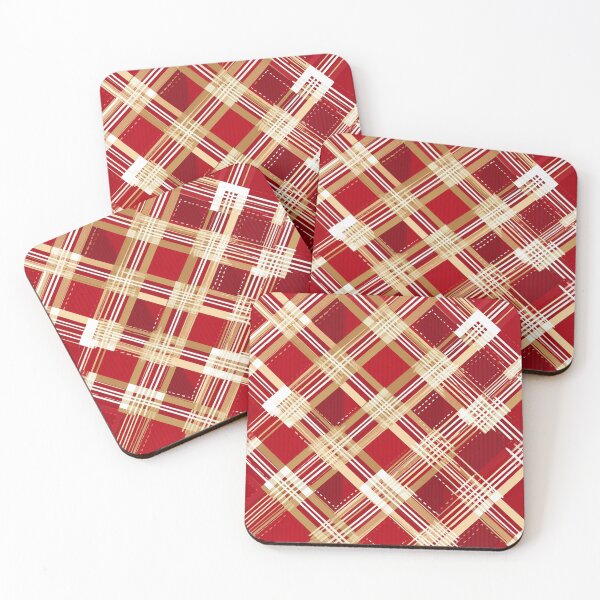 Item preview, Modern Diagonal Red and White Plaid Pattern. designed and sold by DesignHouse07.