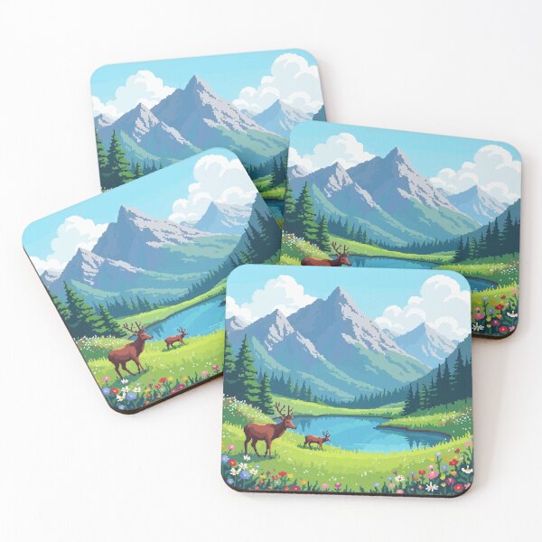 Item preview, Pixel Blooms in the Alpine Meadow designed and sold by NaturePixel.