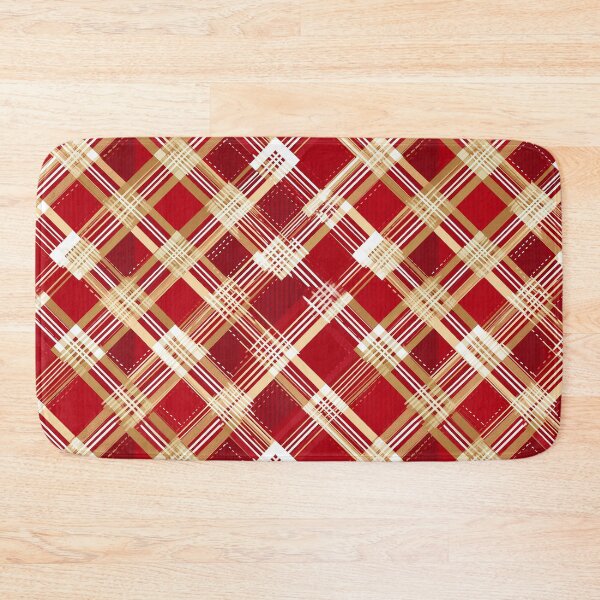 Item preview, Modern Diagonal Red and White Plaid Pattern. designed and sold by DesignHouse07.