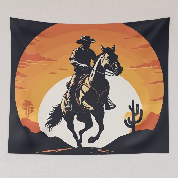 Item preview, Rider at Dusk designed and sold by Magnolia Valley Art.