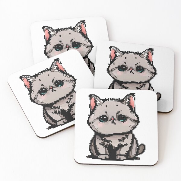 Item preview, Pixel British Shorthair Charm designed and sold by NaturePixel.