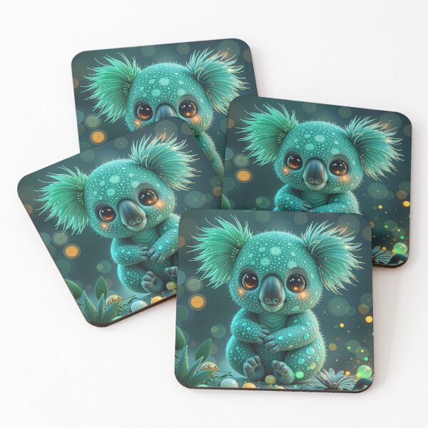 Item preview, Cute Green Fantasy Koala Bear designed and sold by TheArtOfPat.