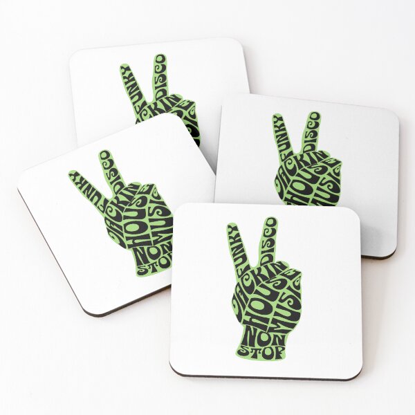 Item preview, JACKIN HOUSE - Peace Font Fingers (Black/Green)  designed and sold by Discothreadz.