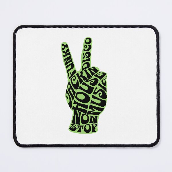 Item preview, JACKIN HOUSE - Peace Font Fingers (Black/Green) designed and sold by Discothreadz.