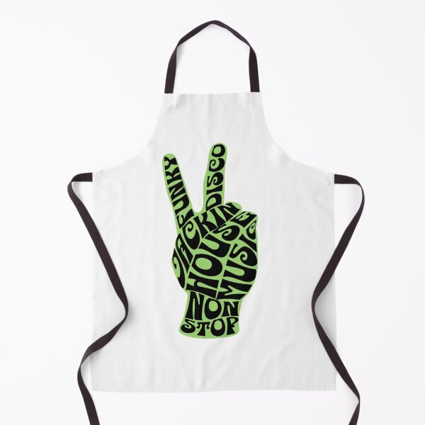 Item preview, JACKIN HOUSE - Peace Font Fingers (Black/Green)  designed and sold by Discothreadz.