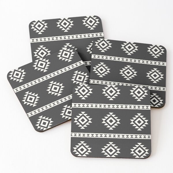 Item preview, Black and Cream Bold Geometric Pattern designed and sold by DesignByRoseCo.