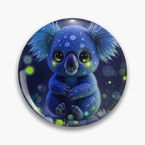 Item preview, Cute Blue Fantasy Koala Bear designed and sold by TheArtOfPat.