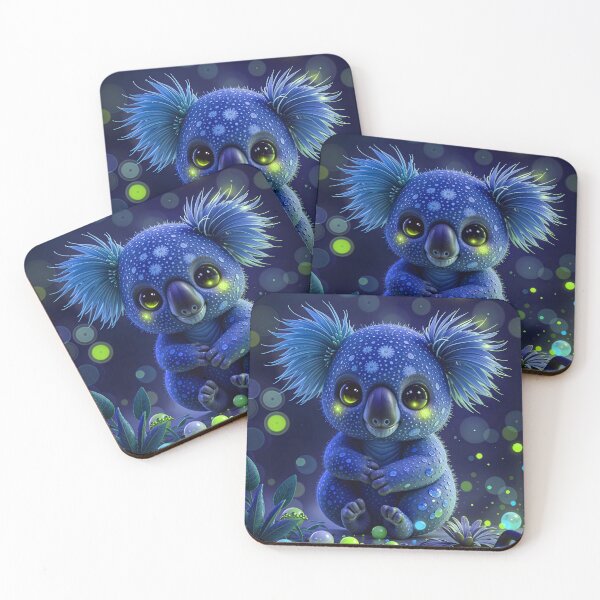 Item preview, Cute Blue Fantasy Koala Bear designed and sold by TheArtOfPat.