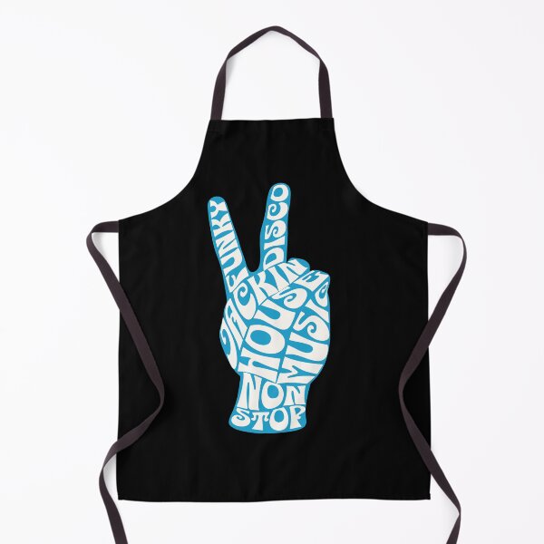 Item preview, JACKIN HOUSE  - Peace Font Fingers (White/Blue)  designed and sold by Discothreadz.