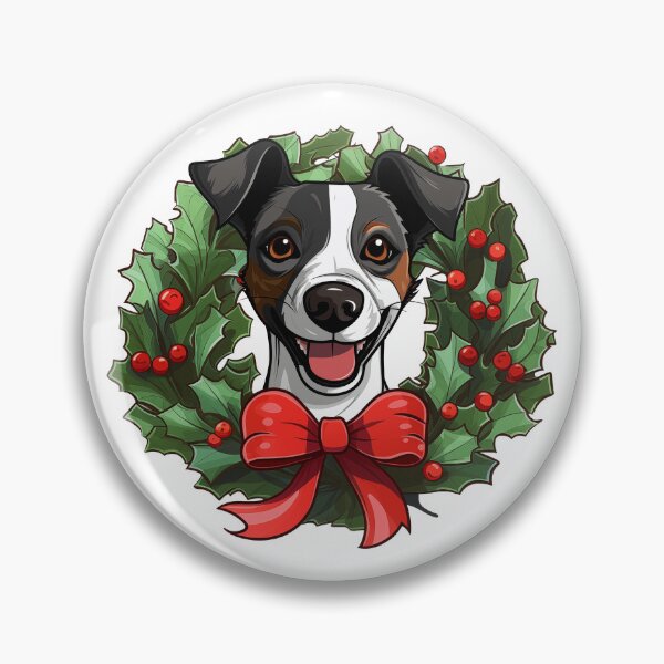 Item preview, Jack Russell Dog - tri-color -  Christmas Wreath Dog designed and sold by wotsthis.