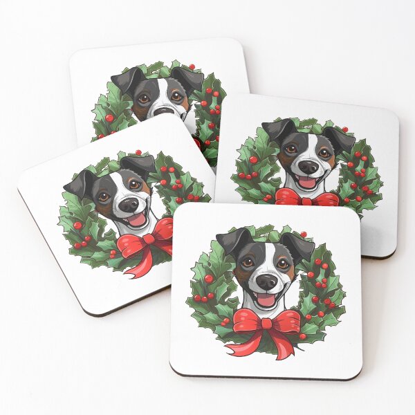 Item preview, Jack Russell Dog - tri-color -  Christmas Wreath Dog designed and sold by wotsthis.