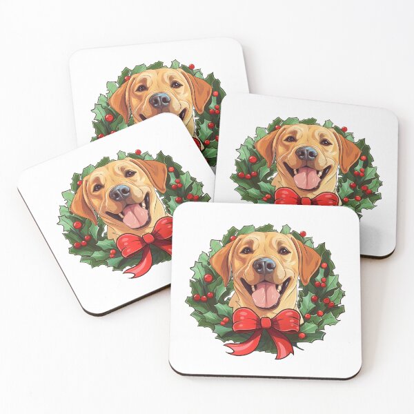 Item preview, Labrador - yellow -  Christmas Wreath Dog designed and sold by wotsthis.