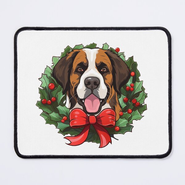 Item preview, Saint Bernard -  Christmas Wreath Dog designed and sold by wotsthis.