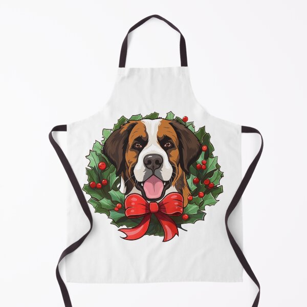 Artikelvorschau, Bernhardiner - Weihnachtskranz Hund entworfen und verkauft von wotsthis.
