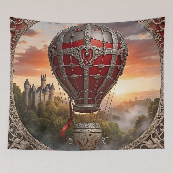 Item preview, Hot Air Balloon over Enchanted Castle designed and sold by ElevationWorks.