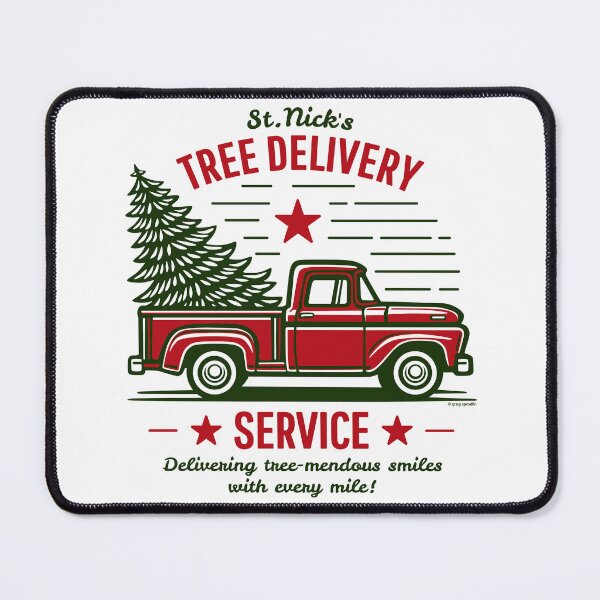 Item preview, St. Nick's Tree Delivery Service designed and sold by Automotive Art by Greg.